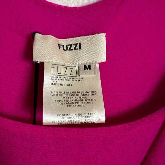 Fuzzi Begonia Pink Sleeveless Ruched Draped Scoop Neck Dress Size Medium - Picture 10 of 10